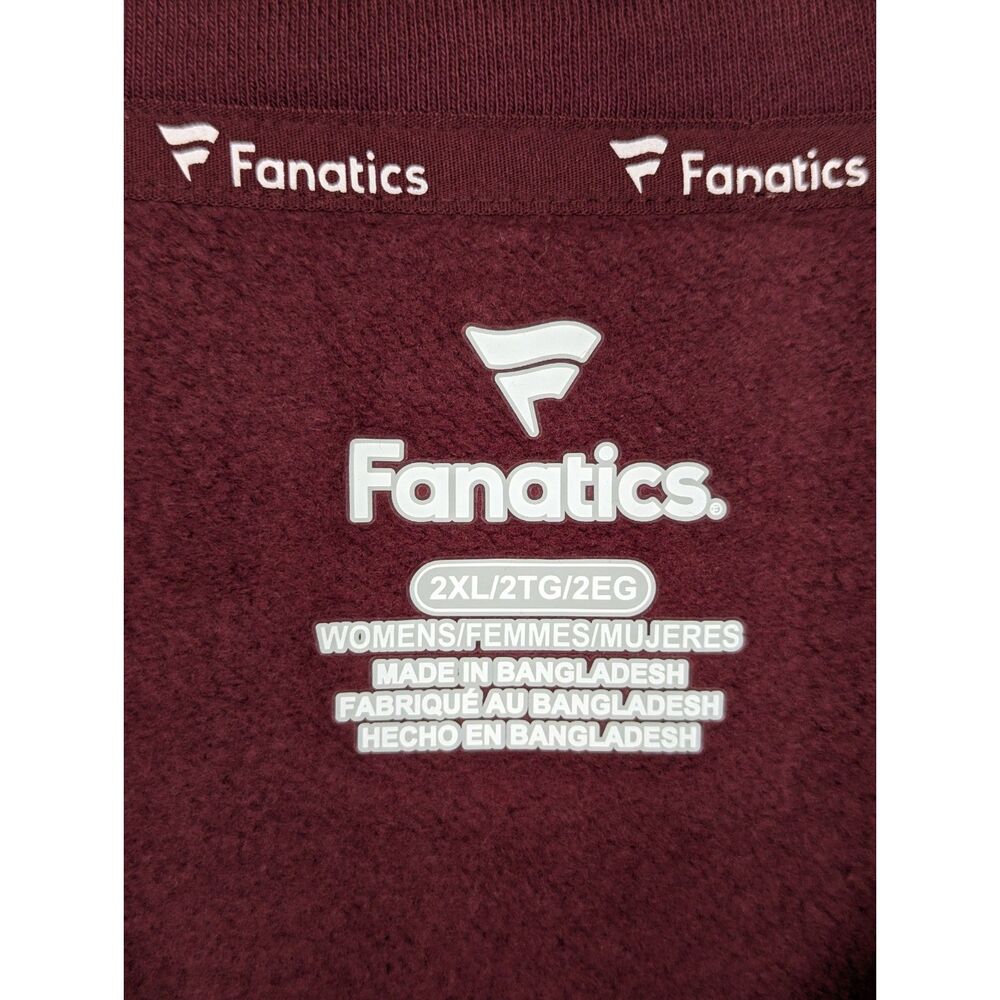 NWT Fanatics Texas A&M Sweatshirt Wms Sz 2XL Aggies Maroon White Logo College - Picture 6 of 9